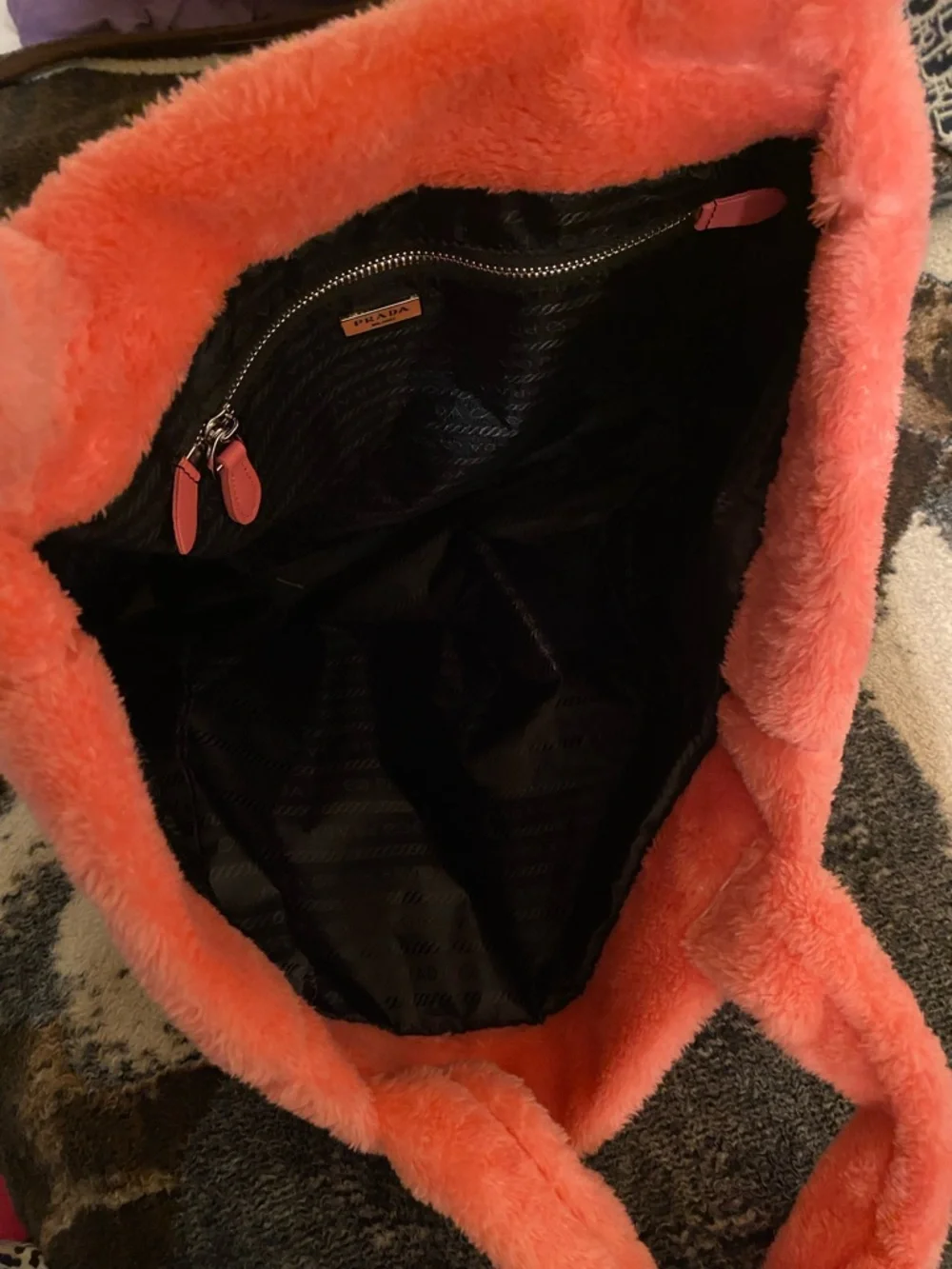 Prada Milano Plush Tote Bag - Hot Pink - Picture 6 of 7